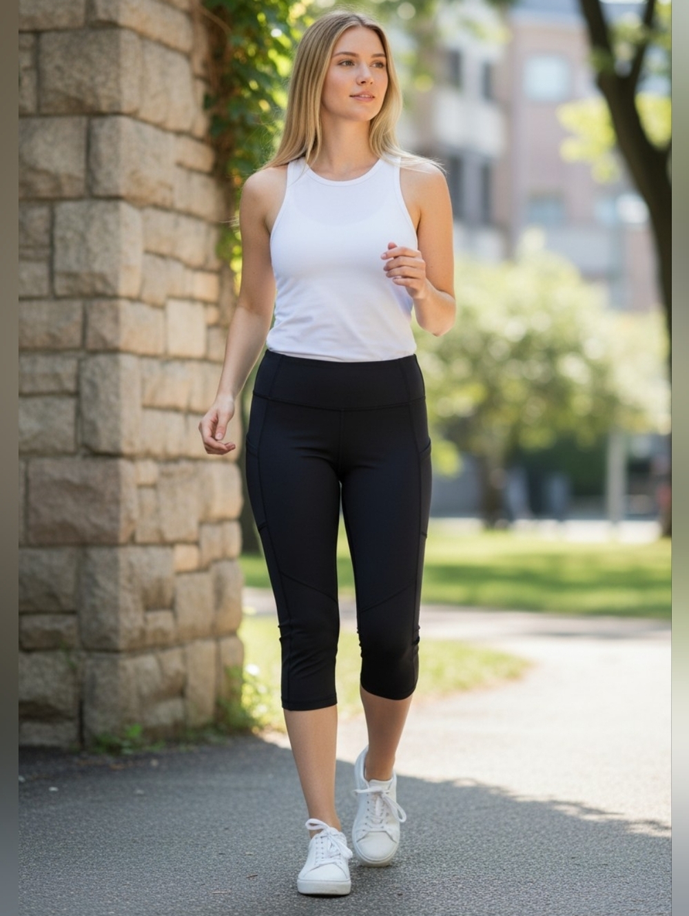 lululemon athletica Black Capri Performance Leggings